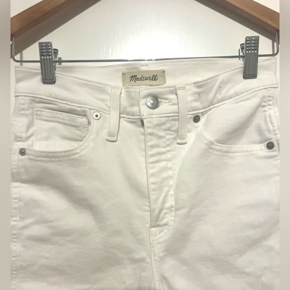 Madewell NWOT 10” Pure White High Rise Skinny Jeans Size 27 - Picture 9 of 14